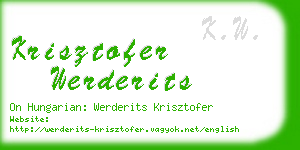 krisztofer werderits business card